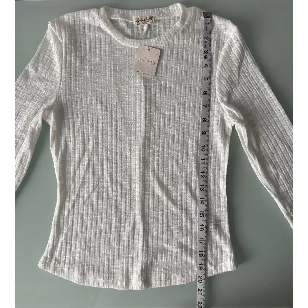 New Free People Aura Layering Top in White Size XS